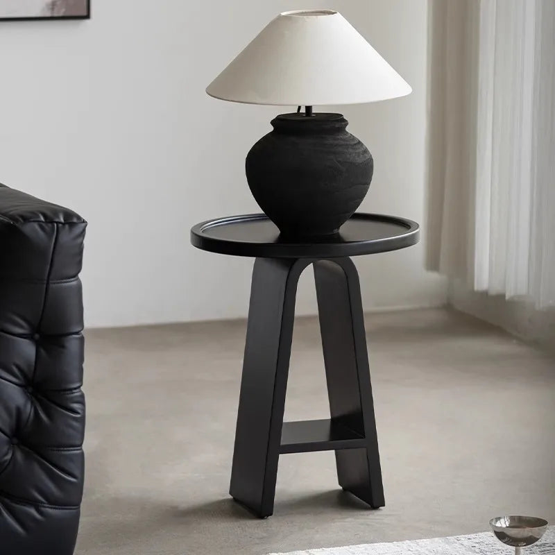Nordic Modern Simple Living Room Coffee Table Creative Luxury Rounded Small End Tables Arc-shaped Corners Sofa Beside Home Decor
