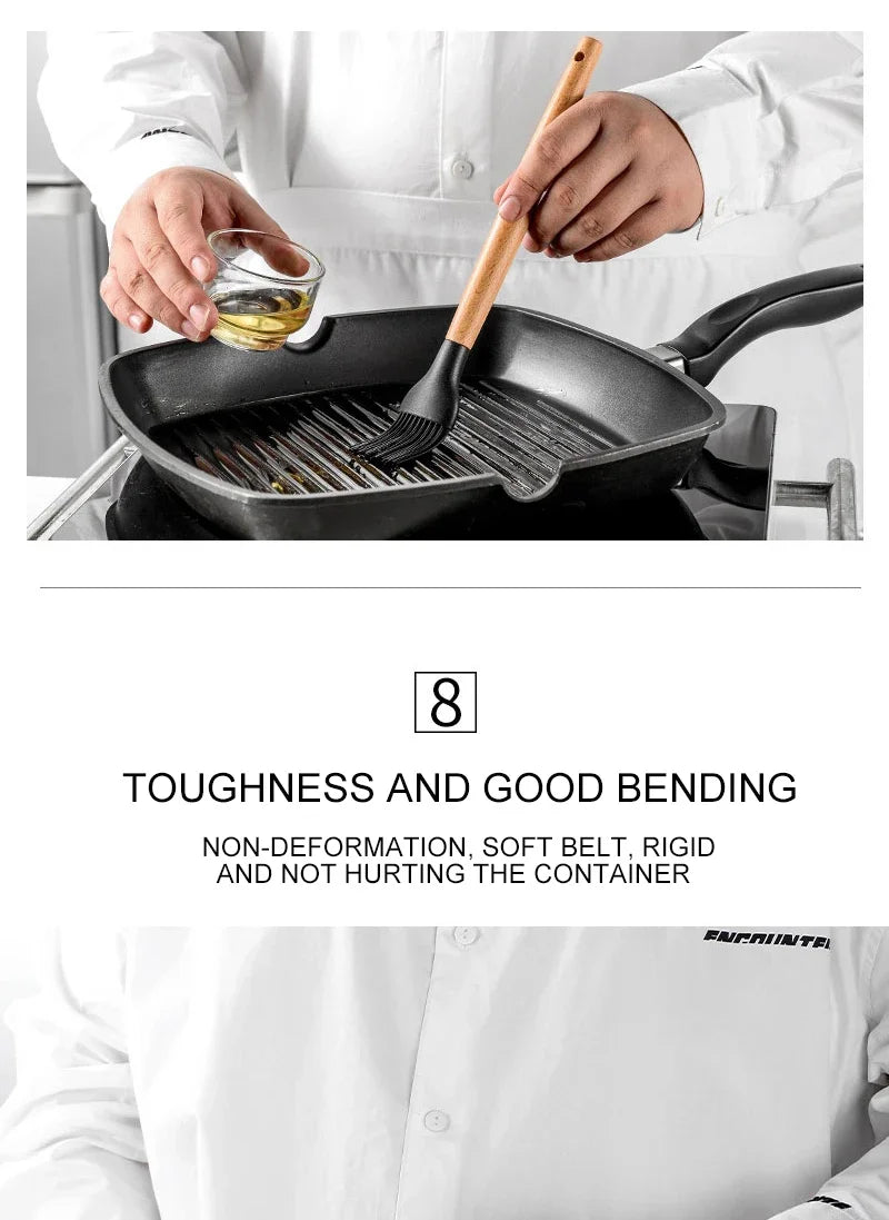 Kitchen Utensil Set Silicone BPA Free Kitchen Cooking Baking Tools Set Kitchen Accessories Gadgets Kitchenware With Container N.