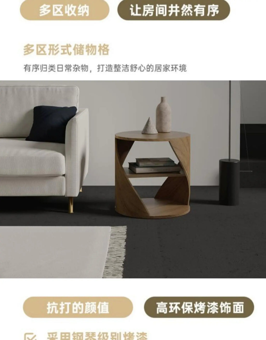 Modern Aesthetic Night Table Trendy Minimalist Furniture Storage Bedside Table Space Saving Luxury Criado Mudo Bedroom Furniture