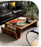 Solid Wood Coffee Table Modern Bentwood Room Desks Portable Low Center Tea Table  Living Room Furniture Side Storage Design