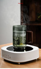 Household Portable Drinkware Transparent Glass Cup Wooden Handle Coffee Mug Kitchen Tea Making Cup Coffeeware Teaware