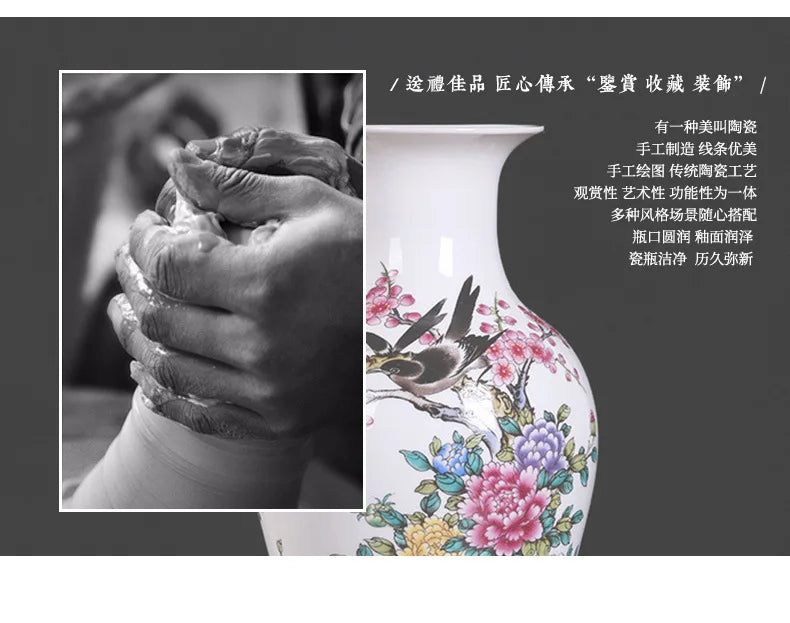 Ceramic vase modern imitation ancient Chinese living room decoration vase decoration handicraft