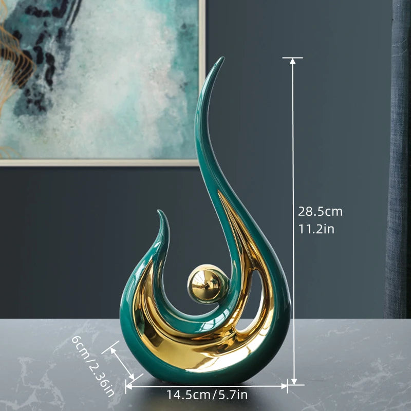 Ceramic Sculptures Ornaments Home Modern Decoration Abstract Statue Room Art Decor Luxury Porcelain Figurine Table Accessories