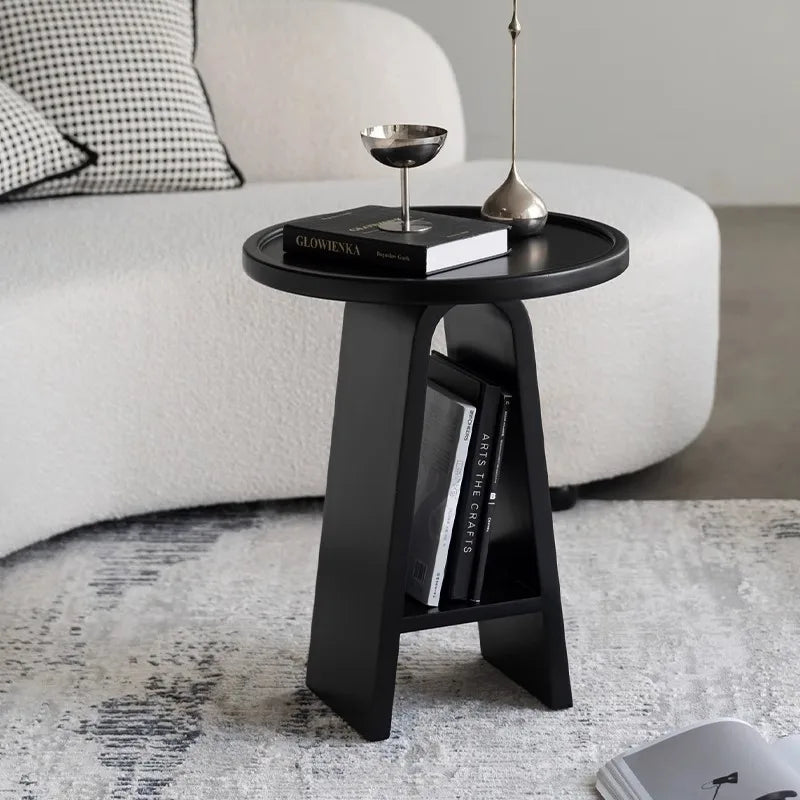 Nordic Modern Simple Living Room Coffee Table Creative Luxury Rounded Small End Tables Arc-shaped Corners Sofa Beside Home Decor