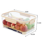 Portable Food Storage Container Large Capacity Airtight Freshness Box with Drain Plate for Outdoor Picnic Camping Use