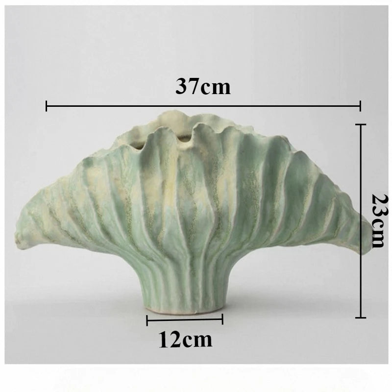 Ceramic Flower Vase Pottery Decorative Vases Modern Vase Plants and Decoration Ornaments Aesthetic Living Room Decor Accessories