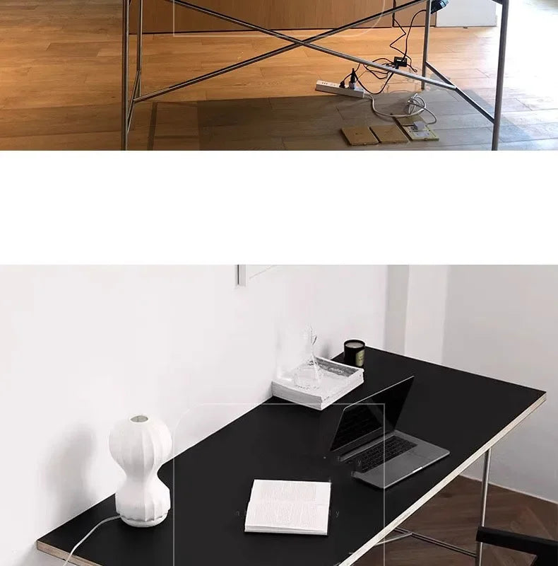 Office Table Simple Stainless Steel Square Standing Desk Modern Conference Lifting Computer White Desk Table Office Furniture