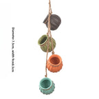 Creative Ceramic Wall Accents Small Flower Pot Wall Hanging Ornament Luxury Miniature Aesthetic Modern Wall Accents Home Decor