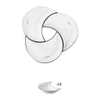 5 Piece Reunion Ceramic Dinnerware Set Moon Shaped Hot Pot Plate Flexible Combination of Plates According to Food Consumption