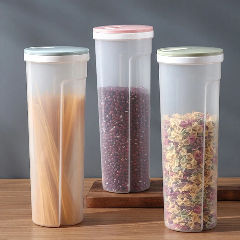 Food Storage Box Airtight Sealed Containers Grain Pasta Storage Box For Cereal Spaghetti Noodle Wheat Pasta Kitchen Organizer