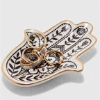 Ceramic Hand Trinket Dish, Small Jewelry Tray, Decorative Plate, Hamsa Hand, Crafts Decoration, Europe