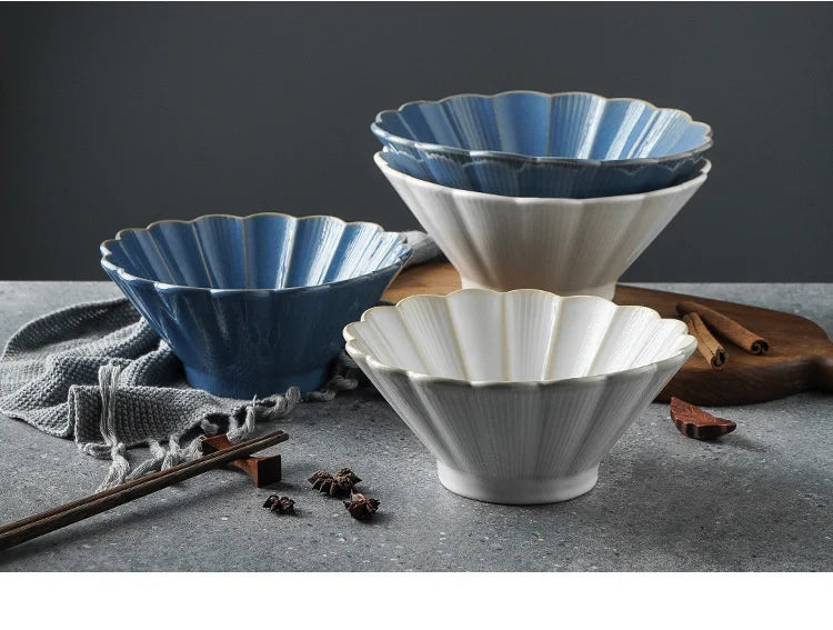 Ceramic Dinner Plate Tableware Coffee Mug Cup Steak Plate Salad Soup Noodles Bowl Chrysanthemum Dinnerware