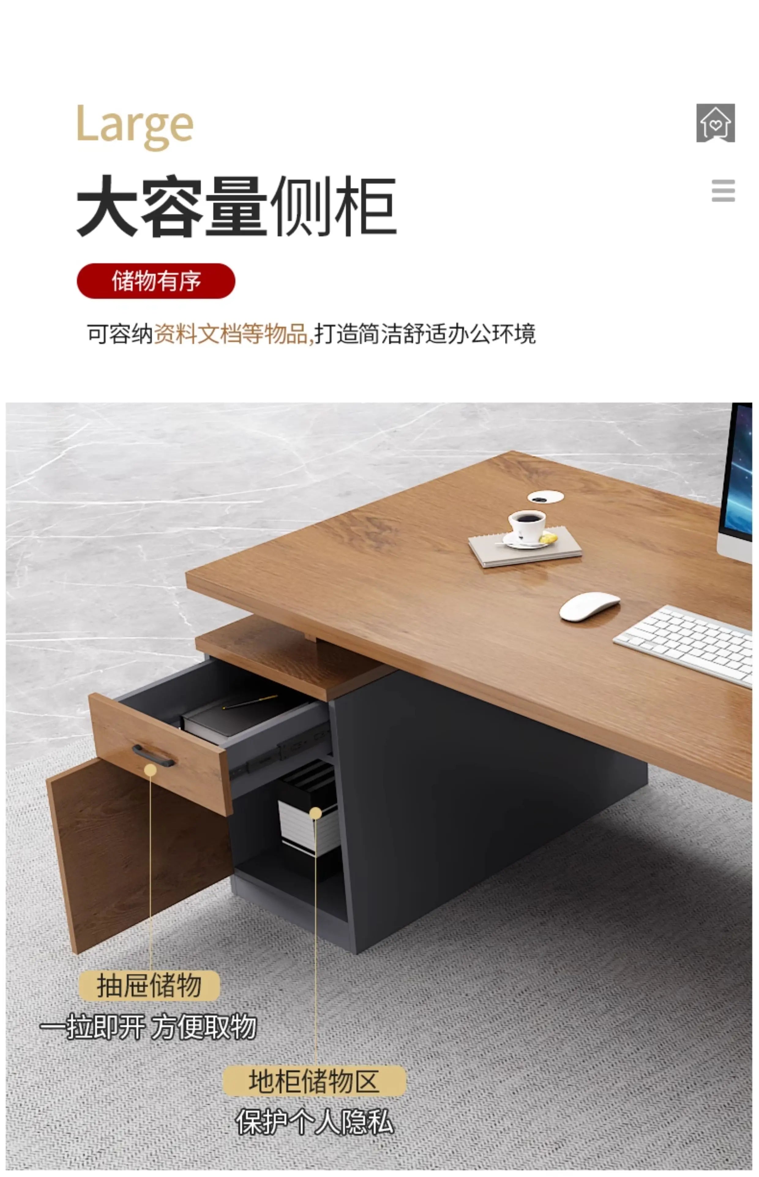 Bedroom Modern Office Desk Design Storage Luxury Fashionable Office Desk Classic Working Biurko Do Komputera Home Accessories