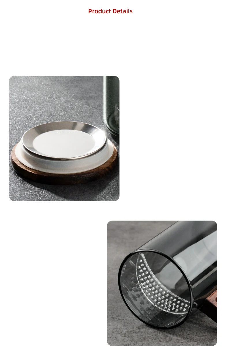 Household Portable Drinkware Transparent Glass Cup Wooden Handle Coffee Mug Kitchen Tea Making Cup Coffeeware Teaware