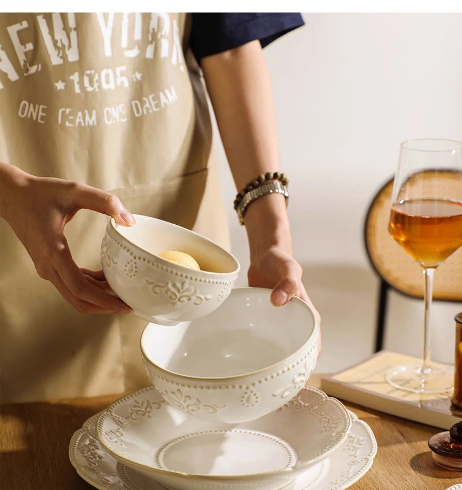 Baroque Vintage Ceramic Dinner Plates Western Food Dishes and Plates Sets European Modern Kiln Change Carving  Tableware Home