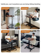 Height Adjustable Computer Desk Mobile Small Desk for Live Streaming Home Study Office Desk Standing Workstation desks