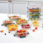 10/12pc food storage container with lid, fresh-keeping box suitable for meal preparation, lunch, and outdoor picnics