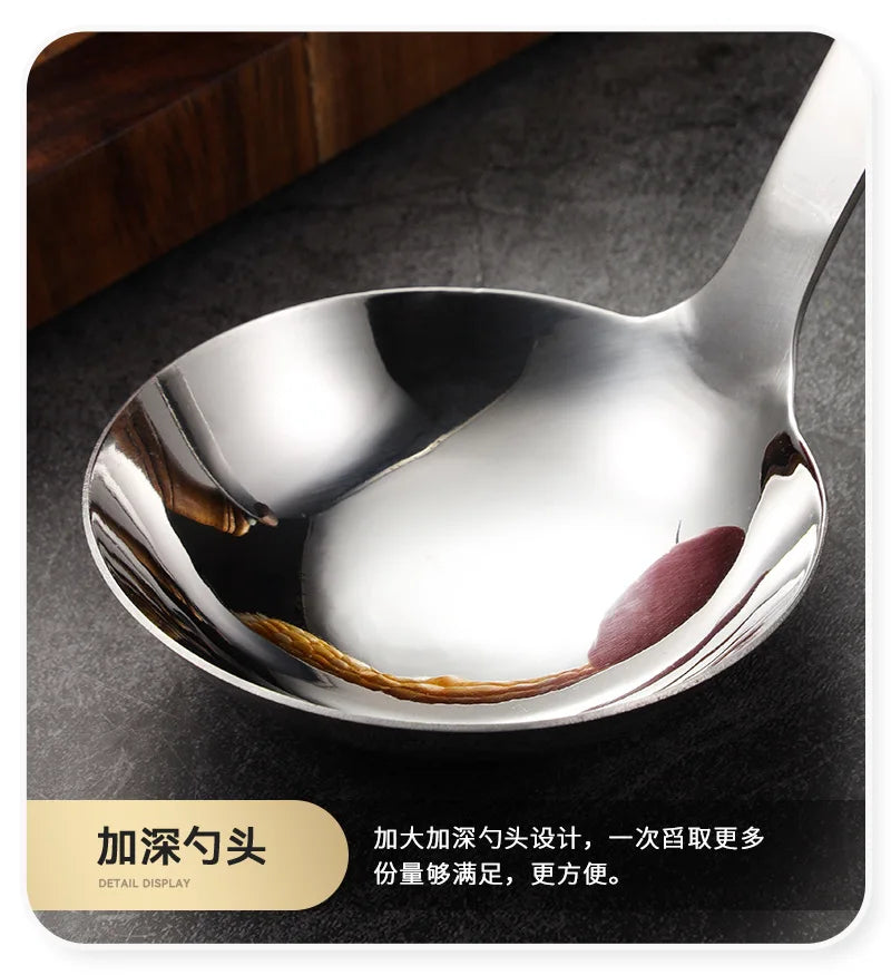 Kitchen Wooden Handle Wok Spatula Cooking Utensils Stainless Steel Frying Shovel Colander Soup Rice Spoon Kitchenware Tools