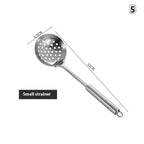 Stainless Steel Kitchen Cookware Set - Cooking Utensils Shovel Soup Spoon Turner Dinnerware - Kitchen Gadgets for Cooking