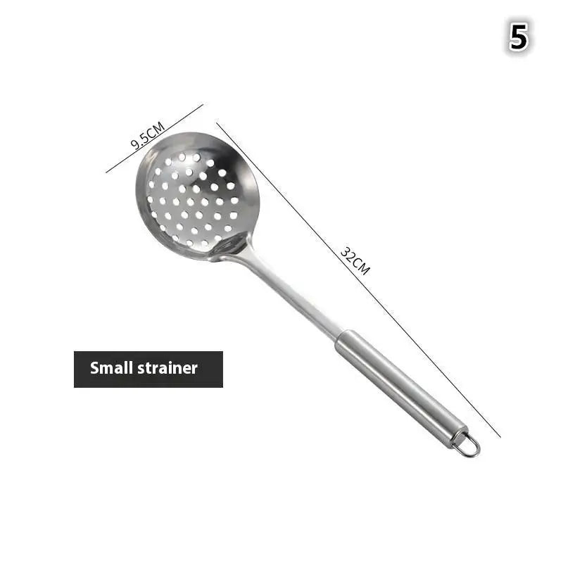 Stainless Steel Kitchen Cookware Set - Cooking Utensils Shovel Soup Spoon Turner Dinnerware - Kitchen Gadgets for Cooking