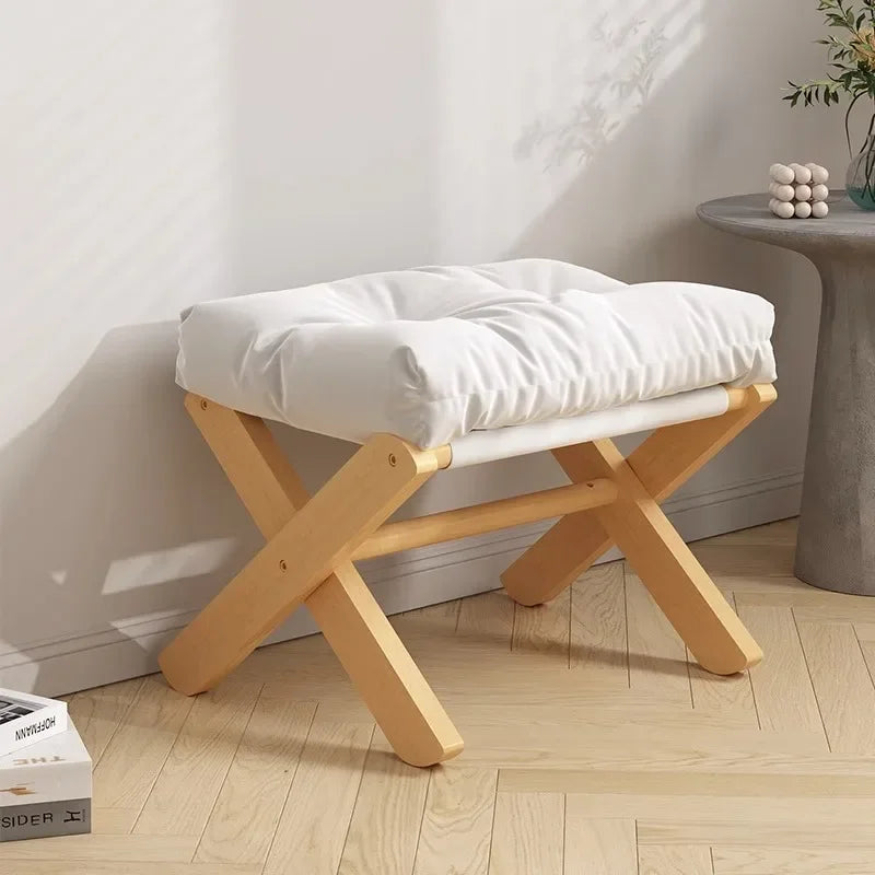 Home Living Room Sofa Simple and Multifunctional Portable Folding Footrest Stool Shoe Changing Stool