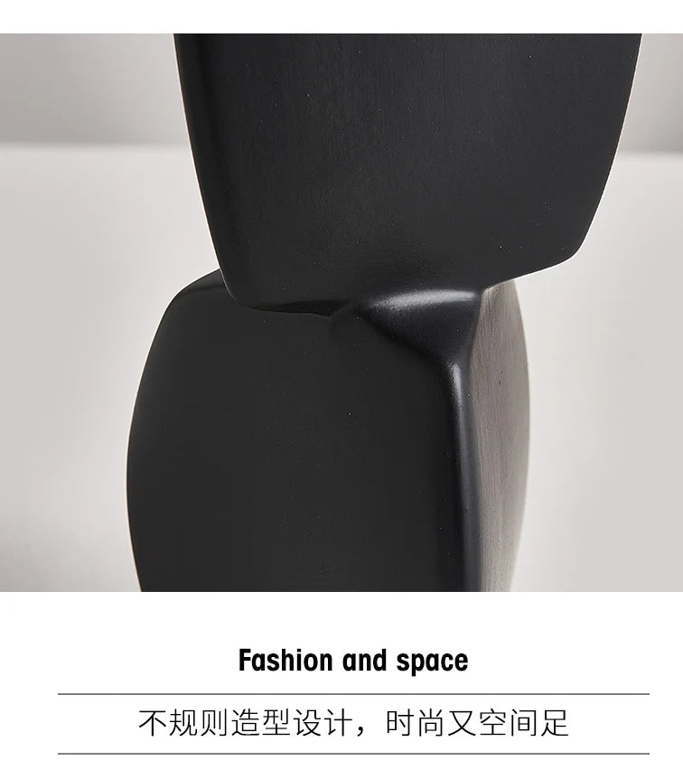 Modern minimalist vase decoration home Flower Arrangement Living Room Flowerpot Nordic minimalist decor black vase Art Ornaments