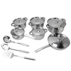 Stainless Steel Cookware Set Kitchen Cookware Set Stainless Steel Pots Pans Set with Soup Pot Saute Pan Lids for Home Cooking