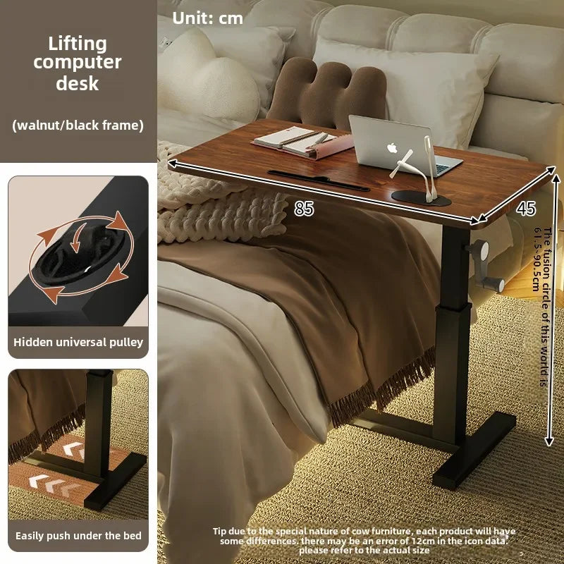 Height Adjustable Computer Desk Mobile Small Desk for Live Streaming Home Study Office Desk Standing Workstation desks