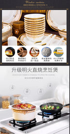 Luxury Ceramic Modern Dinnerware Set Microwaveable Gold Elegant European Style Wedding Dinnerware Party Hotel Vaisselle Gift