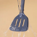 5pcs Silicone Kitchen Utensils Set,Non-Stick Cooking Tools, Including Turner, Spatula, Soup Spoon, Strainer, and Rice Paddle