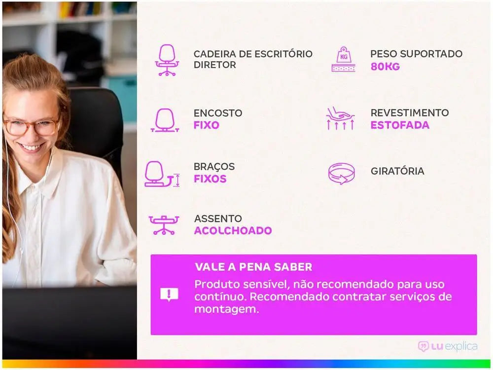 Black Swivel Director Office Chair