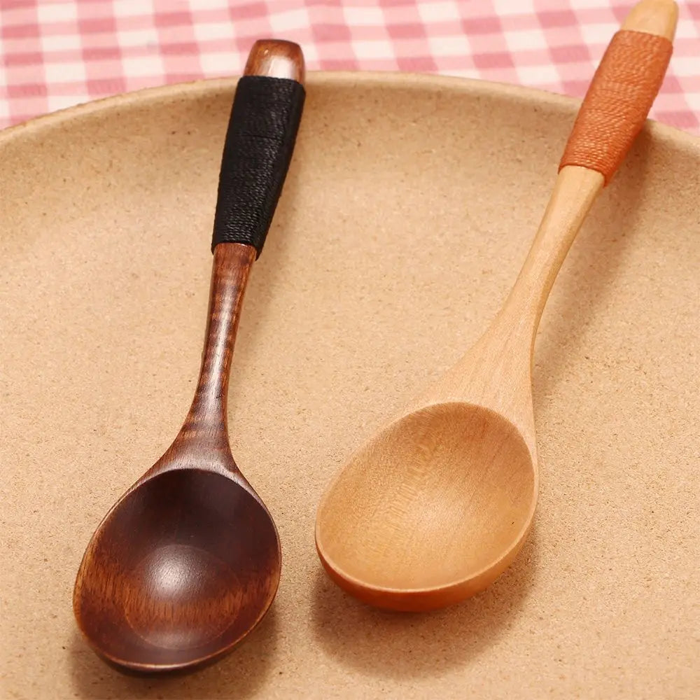 Wooden Dinner Kit Utensil Soups Rice Kitchen Supplies Tableware Dinnerware Sets Fork Spoon
