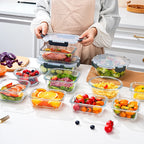 10/12pc food storage container with lid, fresh-keeping box suitable for meal preparation, lunch, and outdoor picnics