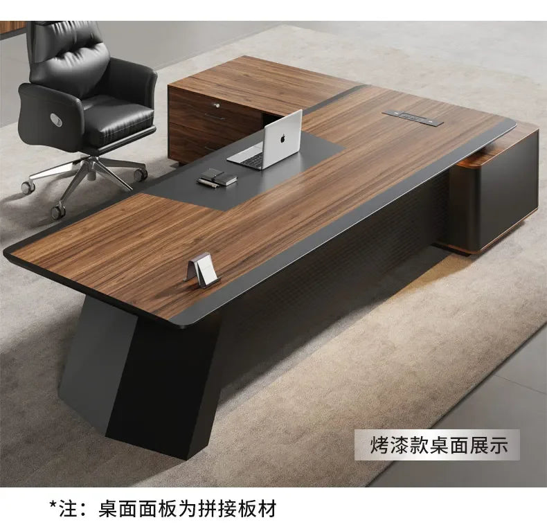 Shelves Modern Office Desk Executive Corner Luxury Vanity Work Office Desk Minimalist Conference Storage Wooden Bureau Furniture