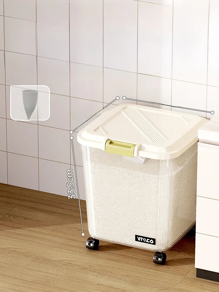 Food ade Sed Rice Storage Box Moisture Proof Bug Resistant Plastic Kitchen Storage Container for Home Use 5L And above C...