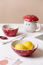 Red Mushroom ceramic Coffee Mug Dinner Plates Noodle Bowls Salad Bowls Teapot Cakepan Afternoon Tea Party Gift for Girl