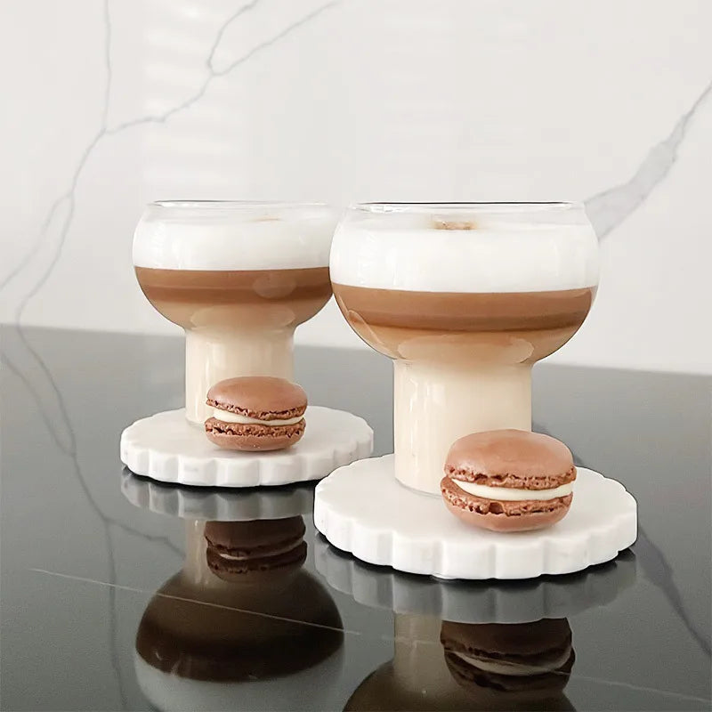 Coffee Glass Latte Cup Bubble Ball Cups Wine Champagne Glasses Juice Milk Whiskey Water Cup Bar Party and Restaurant Drinkware