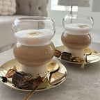 Coffee Glass Latte Cup Bubble Ball Cups Wine Champagne Glasses Juice Milk Whiskey Water Cup Bar Party and Restaurant Drinkware