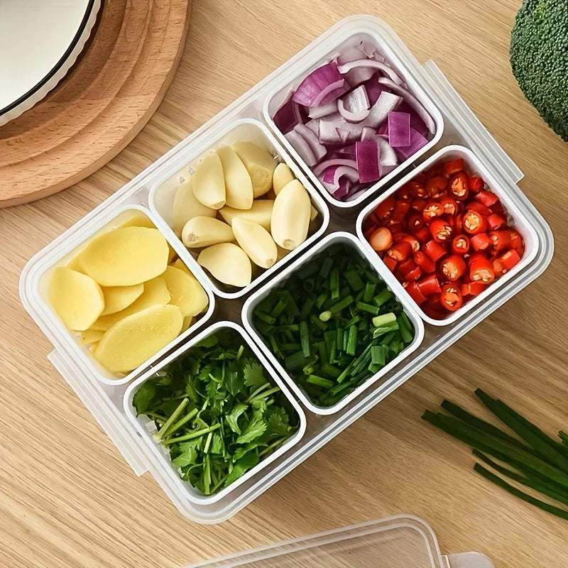 Food Storage Containers with Lids Airtight Refrigerator Food Fresh Box For Onion Garlic And Fruit Kitchen Storage Box