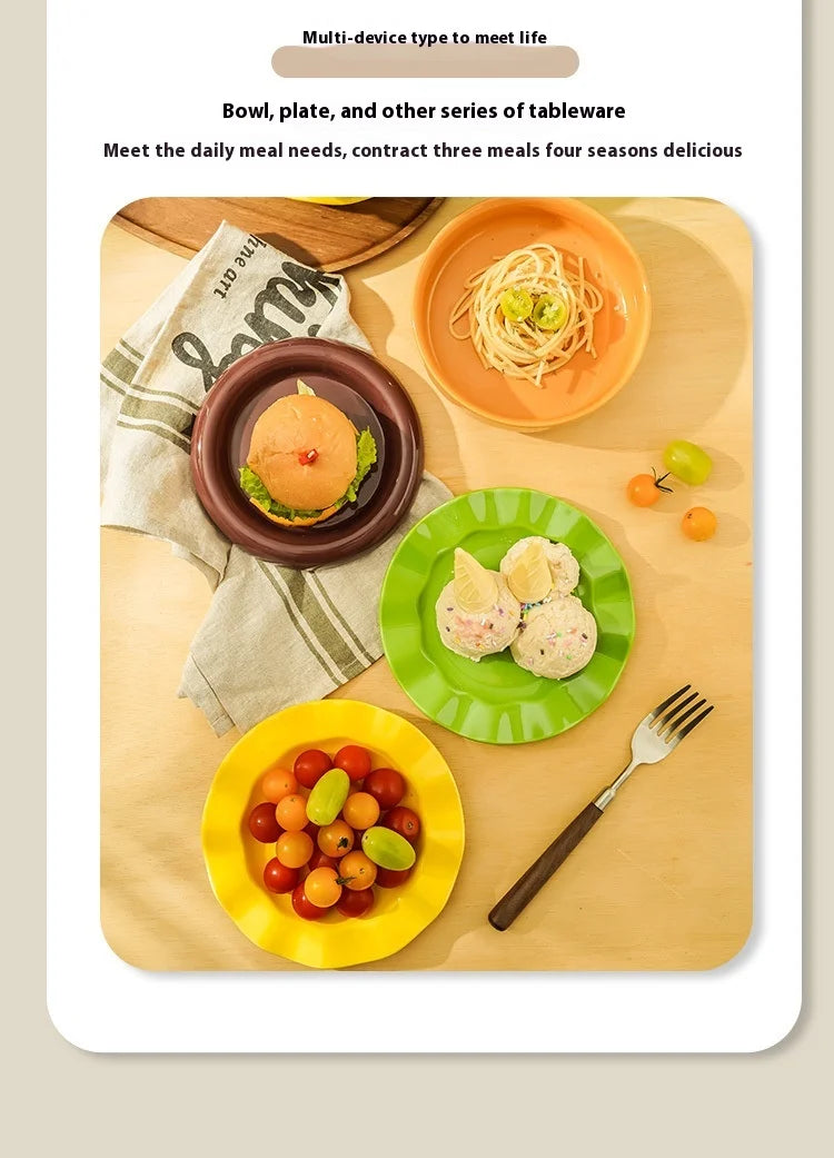 Stackable Burger Plate Bowl Set Modern Hamburger Ceramic Dinnerware Set Tableware For Housewarming Home Wedding Restaurant Party