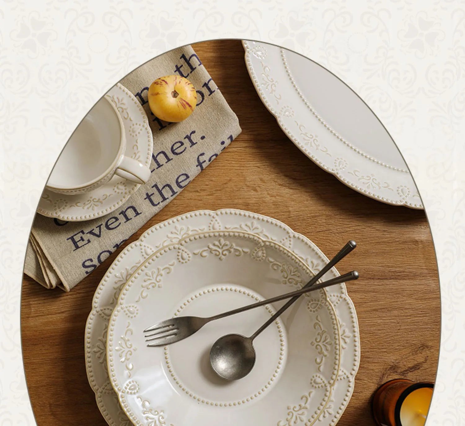 Baroque Vintage Ceramic Dinner Plates Western Food Dishes and Plates Sets European Modern Kiln Change Carving  Tableware Home