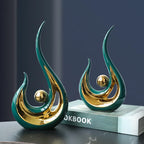 Ceramic Sculptures Ornaments Home Modern Decoration Abstract Statue Room Art Decor Luxury Porcelain Figurine Table Accessories