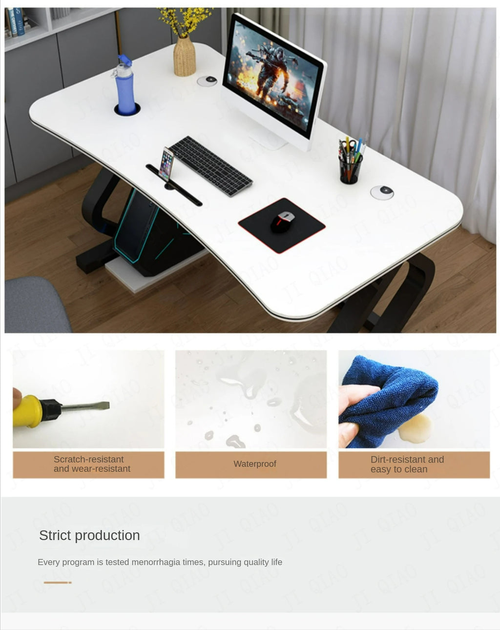 Office Work Desk desktop Computer Gamer Desk Bedroom Room Desks Simple Modern Bedroom Students Learn to Write and Store Desk