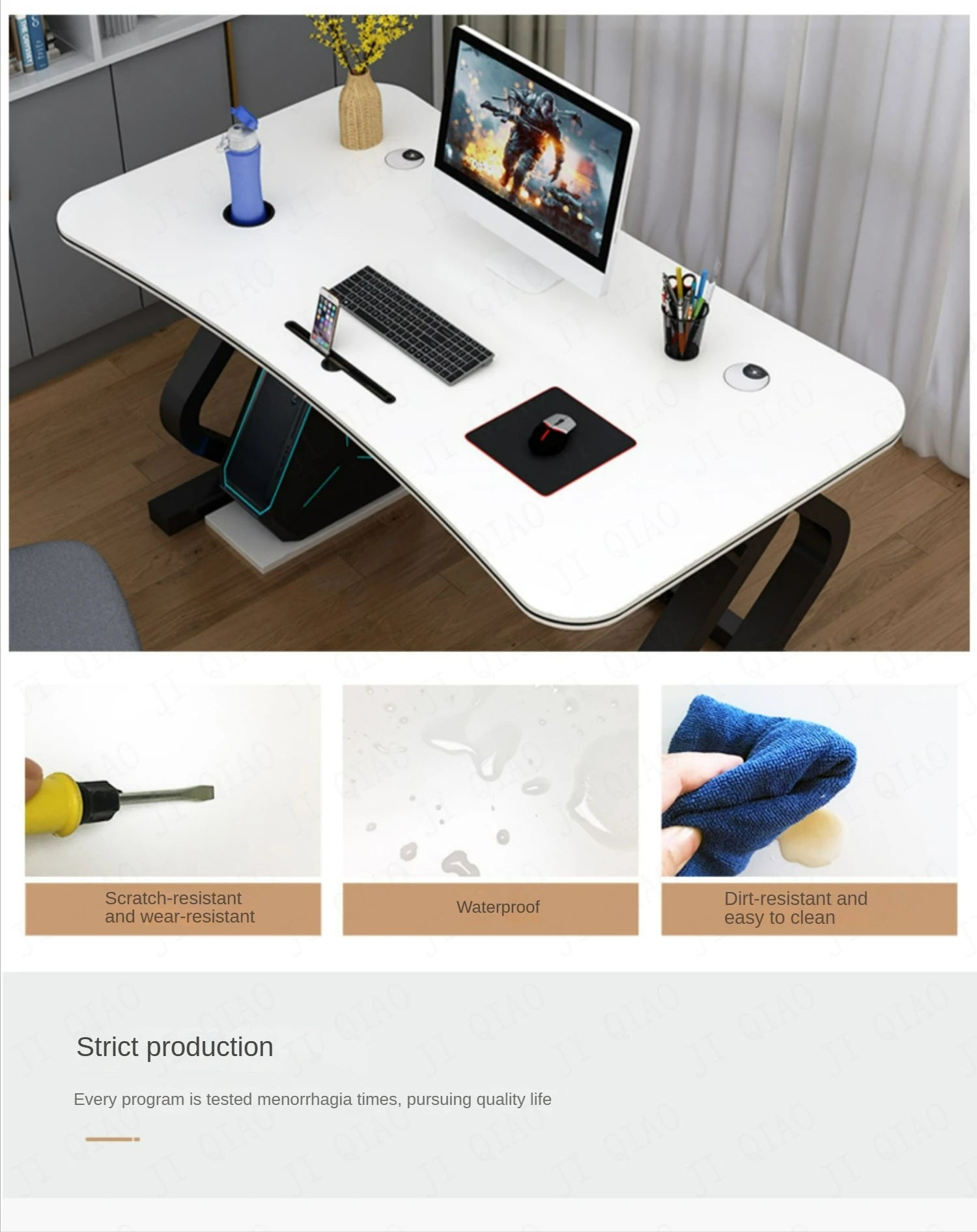 Office Work Desk desktop Computer Gamer Desk Bedroom Room Desks Simple Modern Bedroom Students Learn to Write and Store Desk