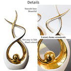 Ceramic Sculptures Ornaments Home Modern Decoration Abstract Statue Room Art Decor Luxury Porcelain Figurine Table Accessories