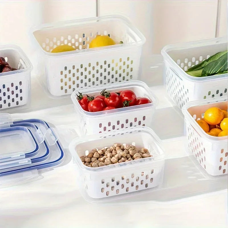4pcs/set Storage Container, Multifunctional Leak Proof Food Storage Box  food storage containers  containers for kitchen