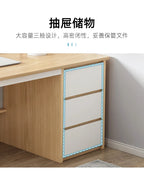 Contemporary Office Study Desk, Contemporary Computer Desk Writing Desk PC Desk Work Desk with 3-Drawers and Metal Legs