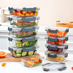 10/12pc food storage container with lid, fresh-keeping box suitable for meal preparation, lunch, and outdoor picnics