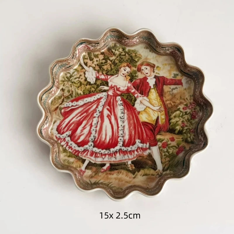 European Famous Painting Series Tableware Set Ceramic Material Underglaze Color Craftsmanship Handmade Painting