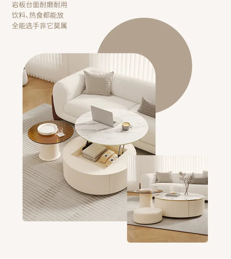 Living Room Sets Furniture Coffee Table Service Hallway Simple Aesthetic Dining Set Center Small Lifting Luxury Modern Middle Tv